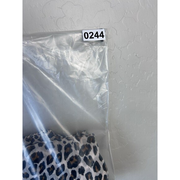 Maeve Anthropologie Top Size Large Leopard Print Flowy Blouse Balloon Sleeve - Picture 9 of 10